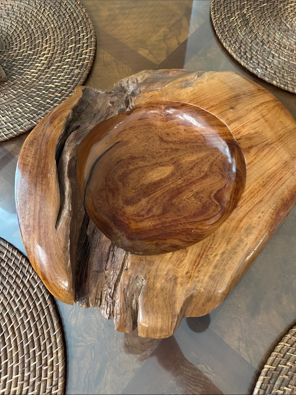 WOODEN WABI SABI BOWL, JAPAN 1970S